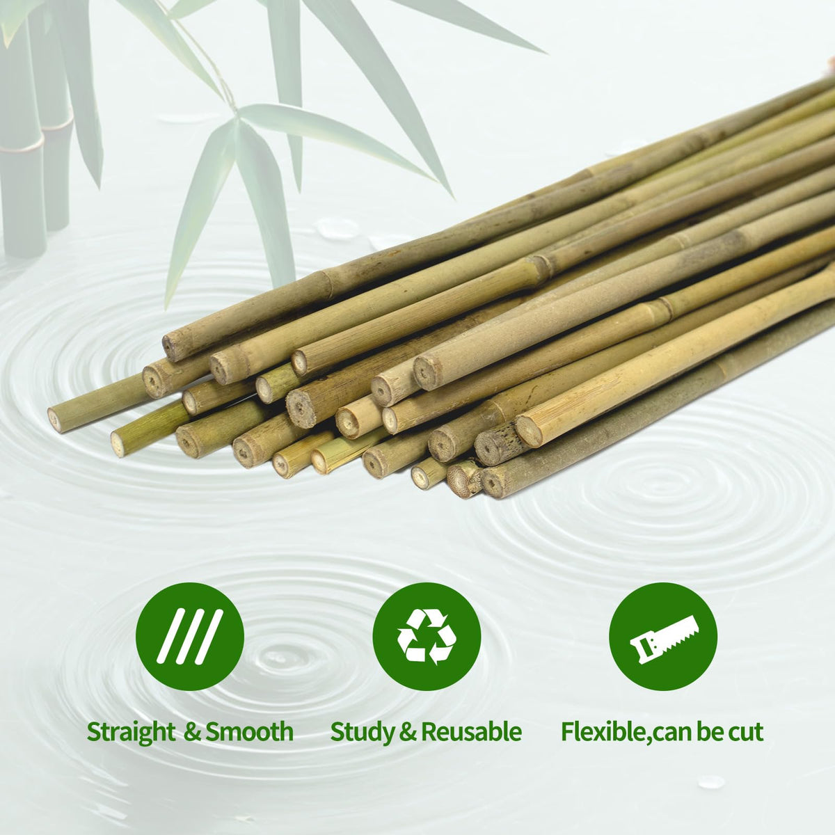 FlaggeZG garden stakes provide sturdy, flexible support for climbing vegetables.