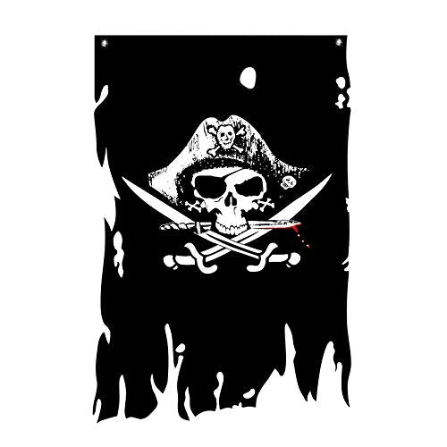 FlagLink Dead Man's Chest flag featuring skull and crossbones for outdoor pirate-themed decor; durable polyester.