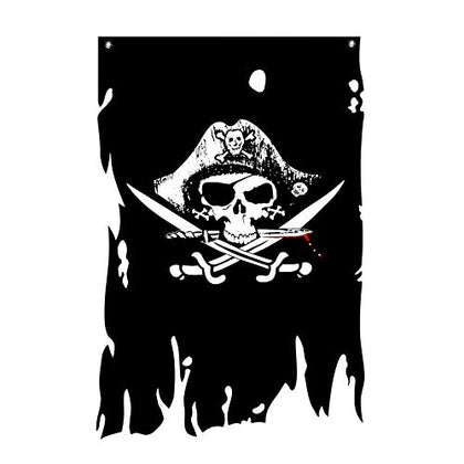 FlagLink Dead Man's Chest flag featuring skull and crossbones for outdoor pirate-themed decor; durable polyester.