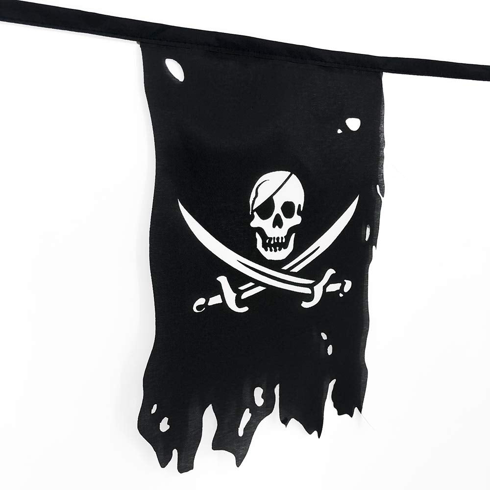Flaglink double-sided polyester pirate flags; long-lasting and easy to store