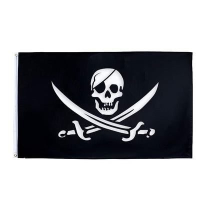 Flaglink Jack Rackham flag, pirate Jolly Roger banner 3x5 for outdoor display and bold nautical branding