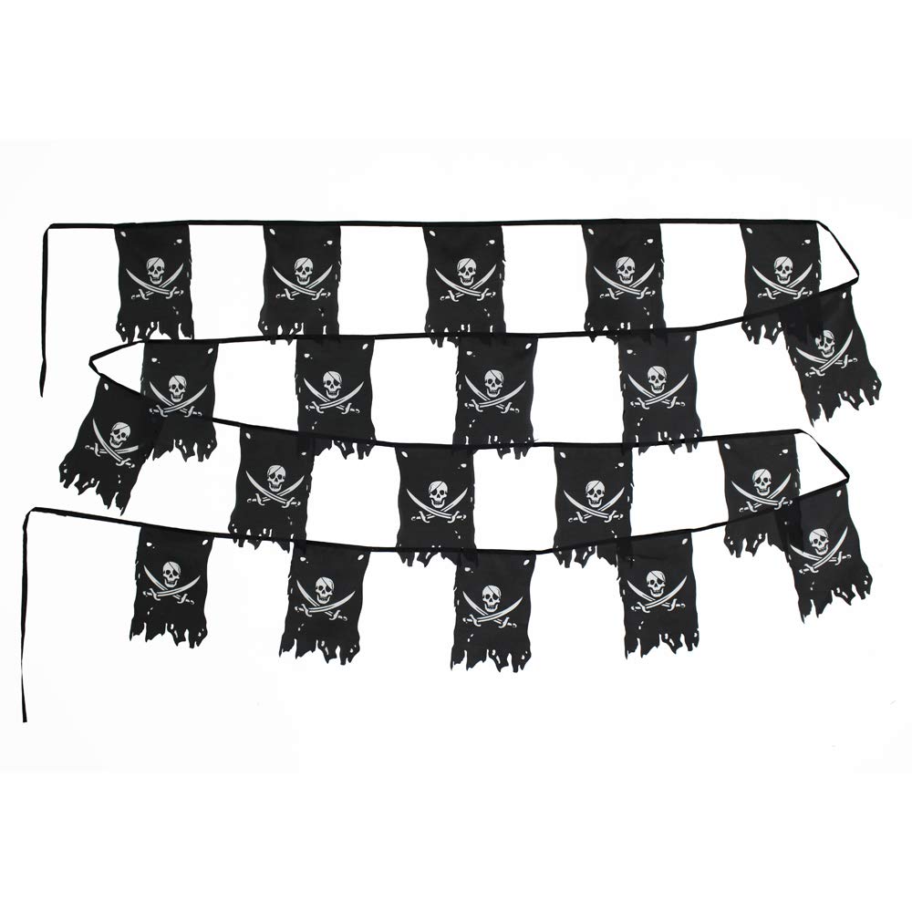 Flaglink Jolly Roger flag set of 20 on line for outdoor nautical decor