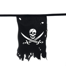 Flaglink pirate flag line spans 30 feet for vivid yard display