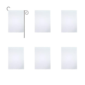 FLAGLINK solid white garden flag blank surface ready for personalization and seasonal designs