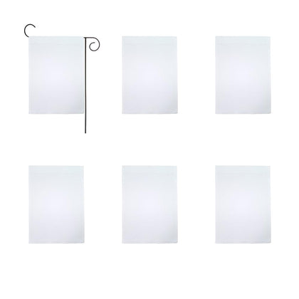 FLAGLINK solid white garden flag blank surface ready for personalization and seasonal designs