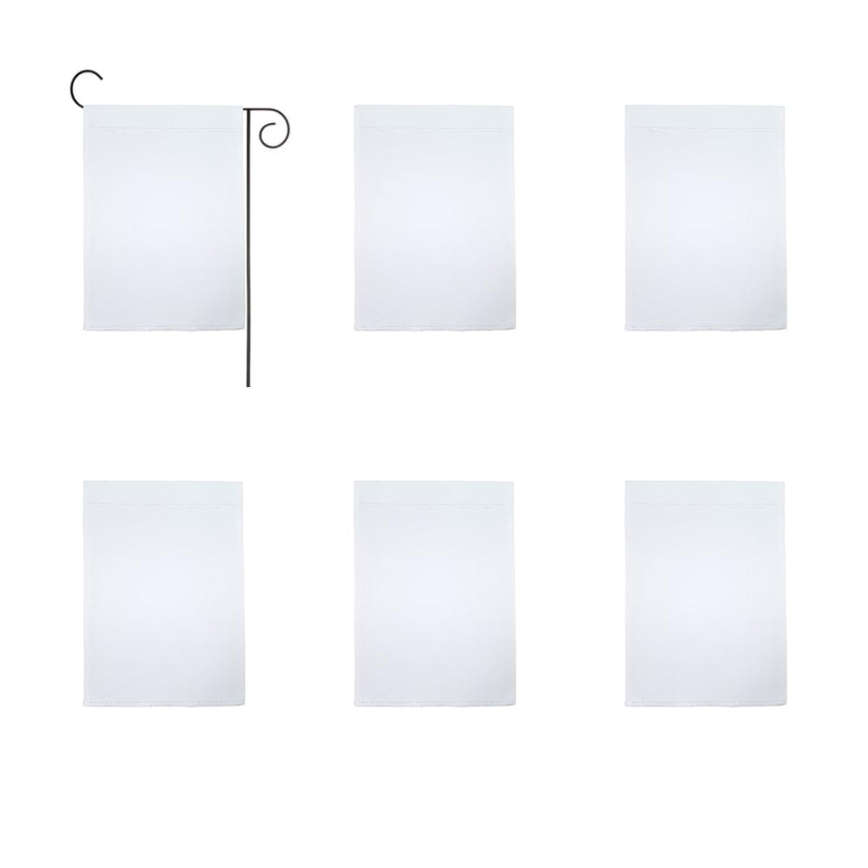 FLAGLINK solid white garden flag blank surface ready for personalization and seasonal designs
