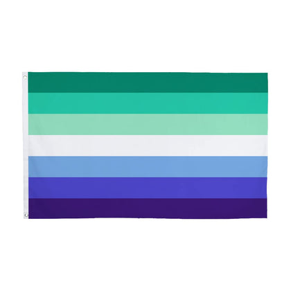 FlagLink Vincian Pride Flag 3x5ft fluttering in wind, ideal for outdoor display