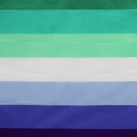 Header with brass grommets on FlagLink Vincian Pride Flag 3x5ft