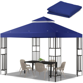 FLAGLY 10x10 gazebo top blue for quick shade and rain protection