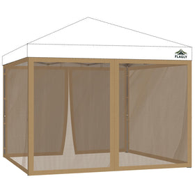 Flagly 10x10 mosquito netting covering a gazebo for insect-free outdoor dining.