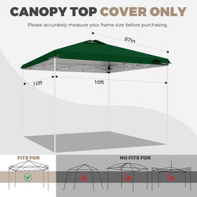 Flagly 10x10ft canopy top with silver coating reflects sun to stay cooler.