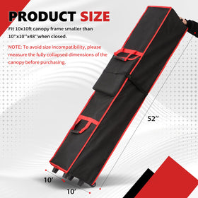 Flagly canvas tent bag showing 800D fabric for weather resistance.