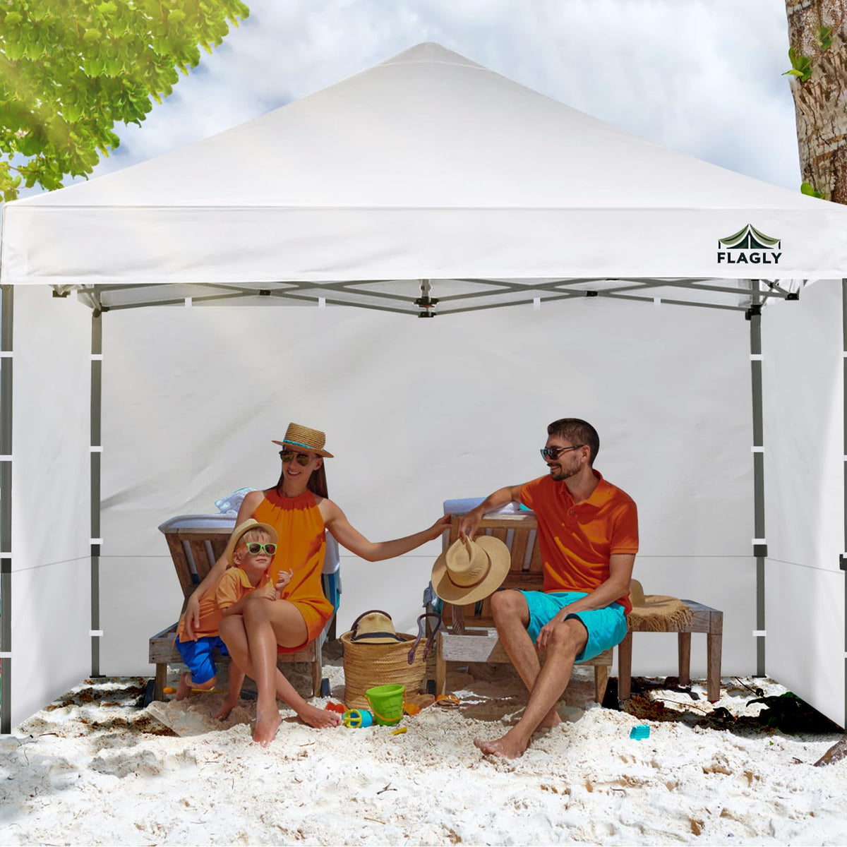 Flagly 86x120 inch panels fit many 10x10 straight-leg canopies