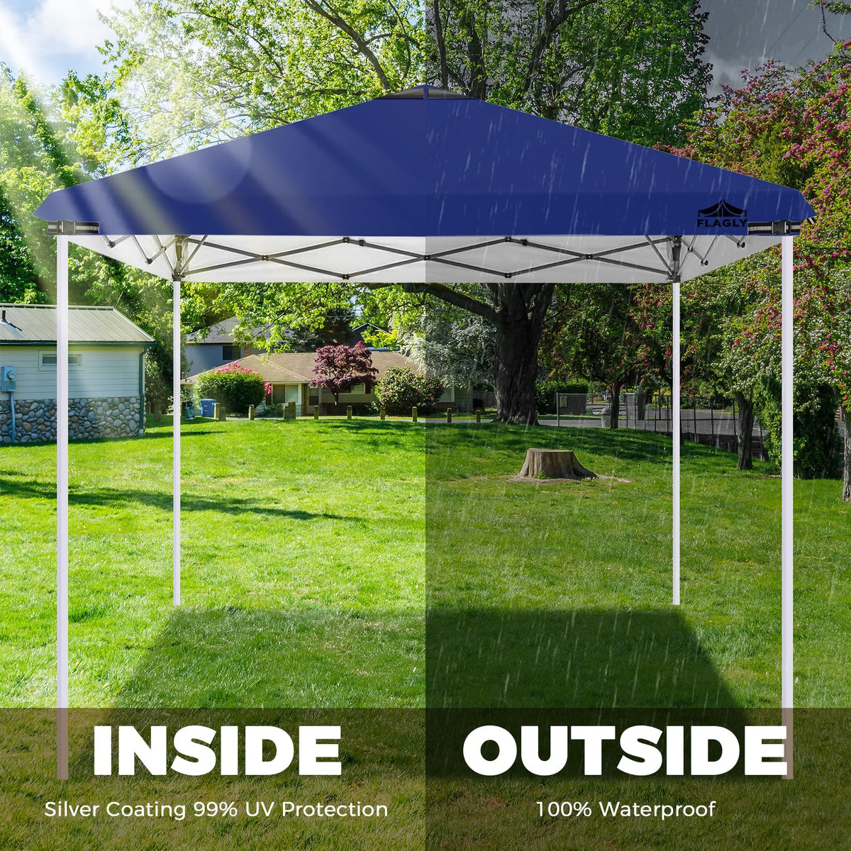 Flagly tool-free installation process for replacement canopy top