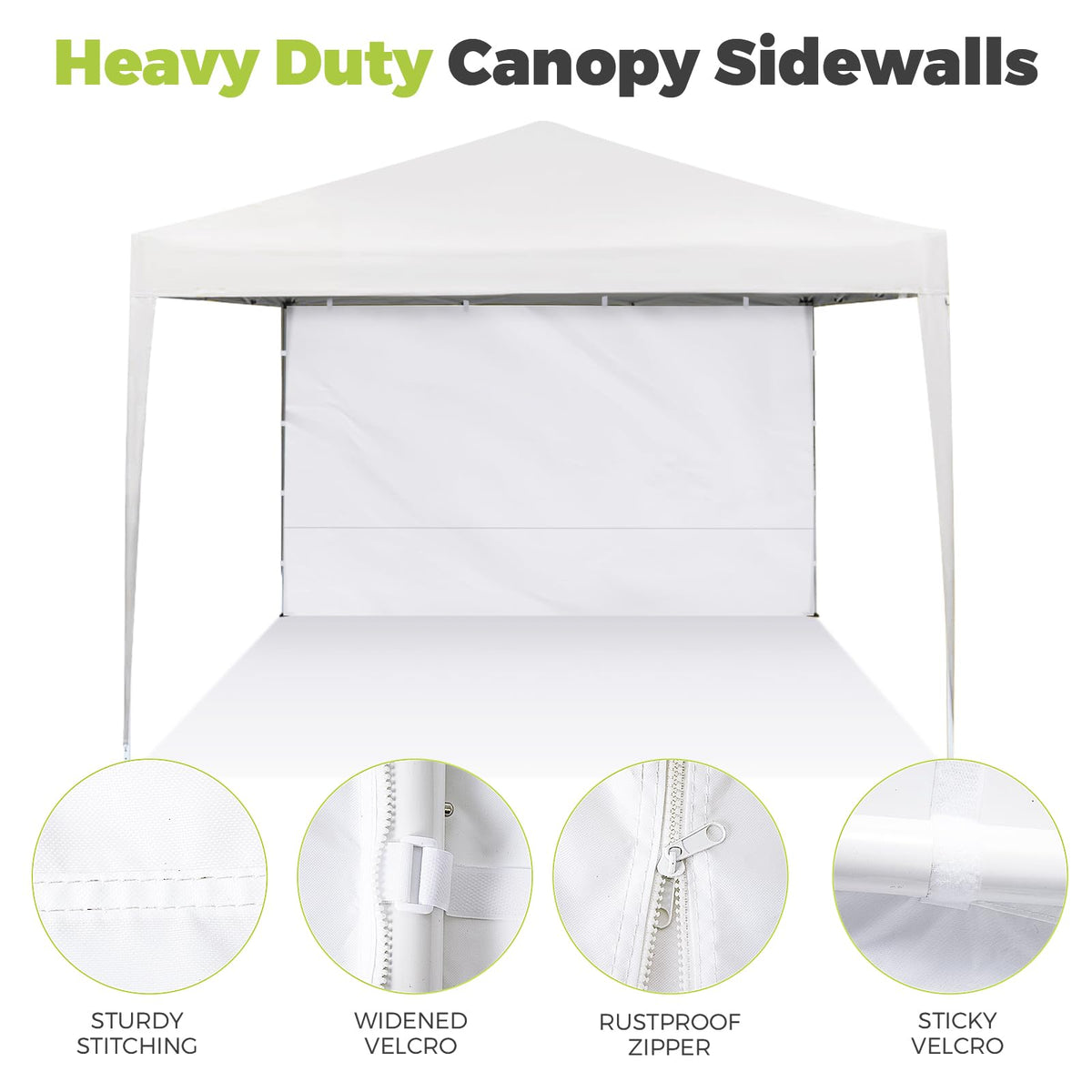 Flagly easy installation with top tie straps and side Velcro