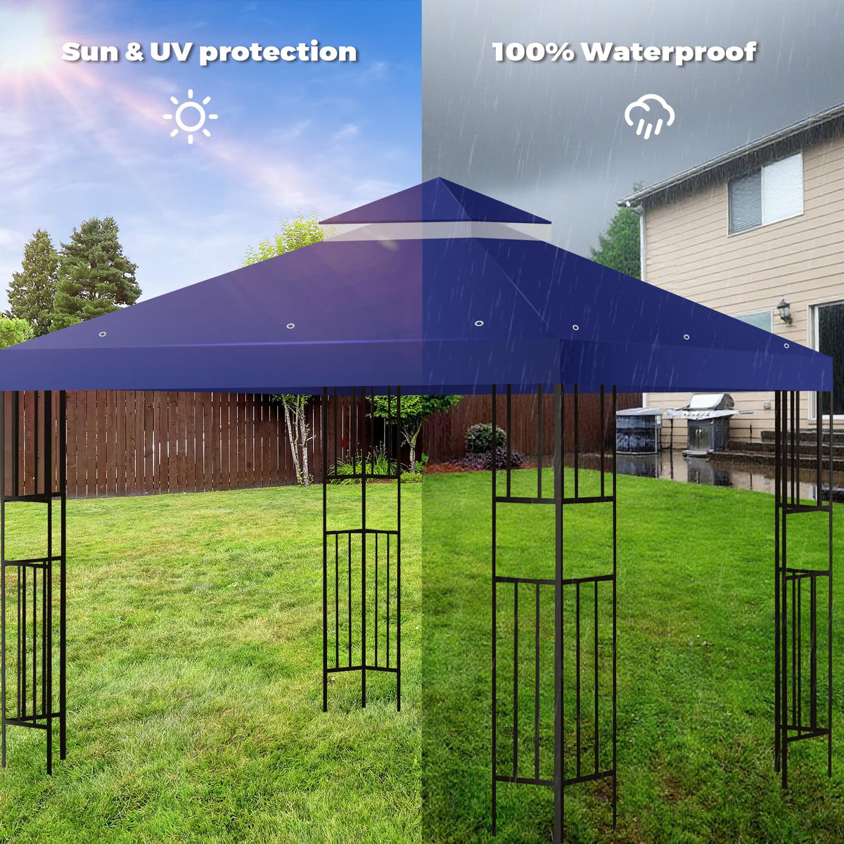 FLAGLY grill shelter blue replacement top for outdoor dining