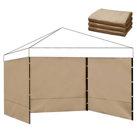 Flagly instant canopy sidewall khaki weather-resistant coverage for 10x10 tents