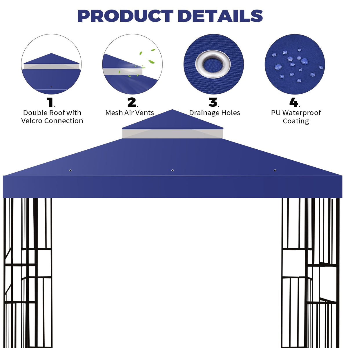 FLAGLY outdoor BBQ cover blue for backyard cooking setups