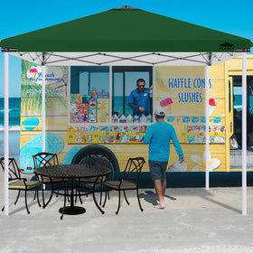 Flagly outdoor canopy top suits patios, markets, and events needing shade.