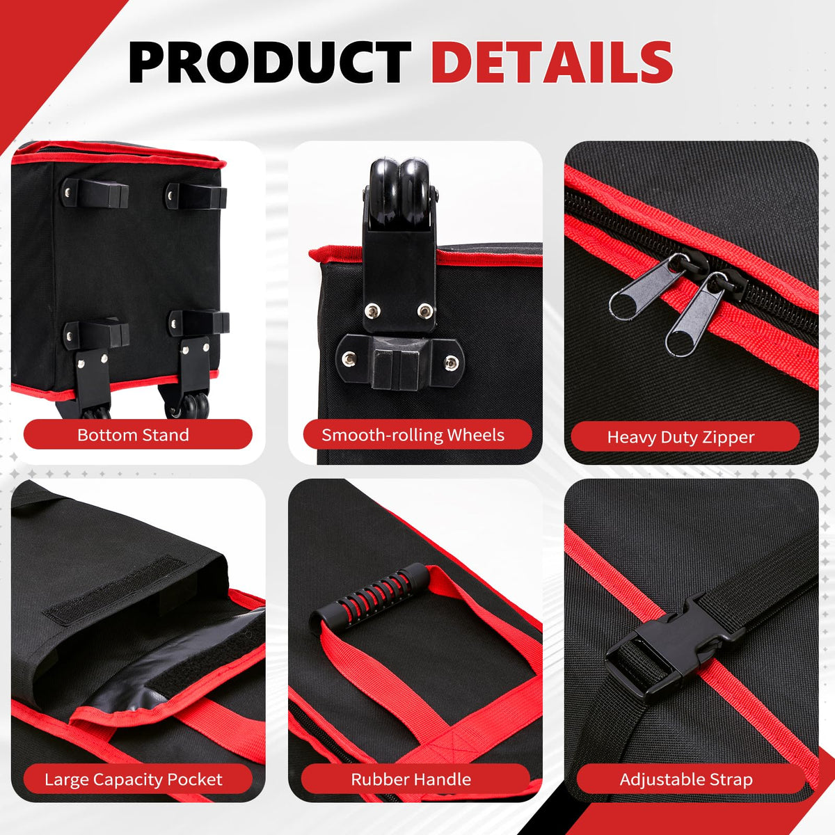 Flagly pop-up canopy bag with anti-wear bottom pads for durability.