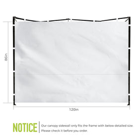 Flagly khaki sidewall with top Velcro straps for quick canopy attachment