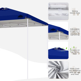 Flagly universal-fit canopy top for straight-leg frames including Master and EZUP