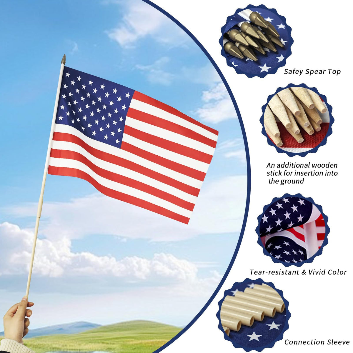 Flagmesage vibrant tear-proof polyester flag with full color printing