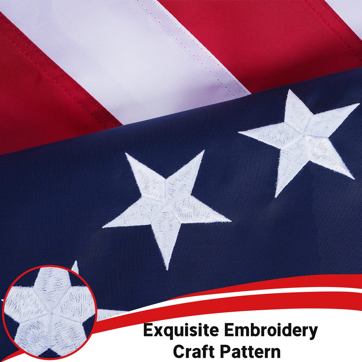 Flagolden Betsy Ross flag with brass grommets for secure hanging
