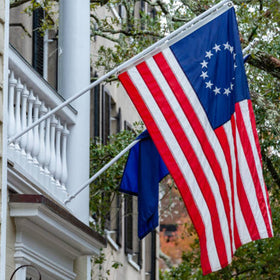 Flagolden Betsy Ross flag resists wind and rain for outdoor use