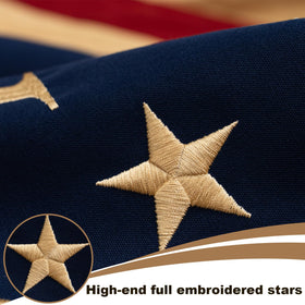 Flagolden vintage flag decor for office, lawn, window, or hallway.