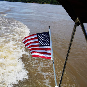 Flagolden outdoor marine flag resists fading for long-lasting nautical display.