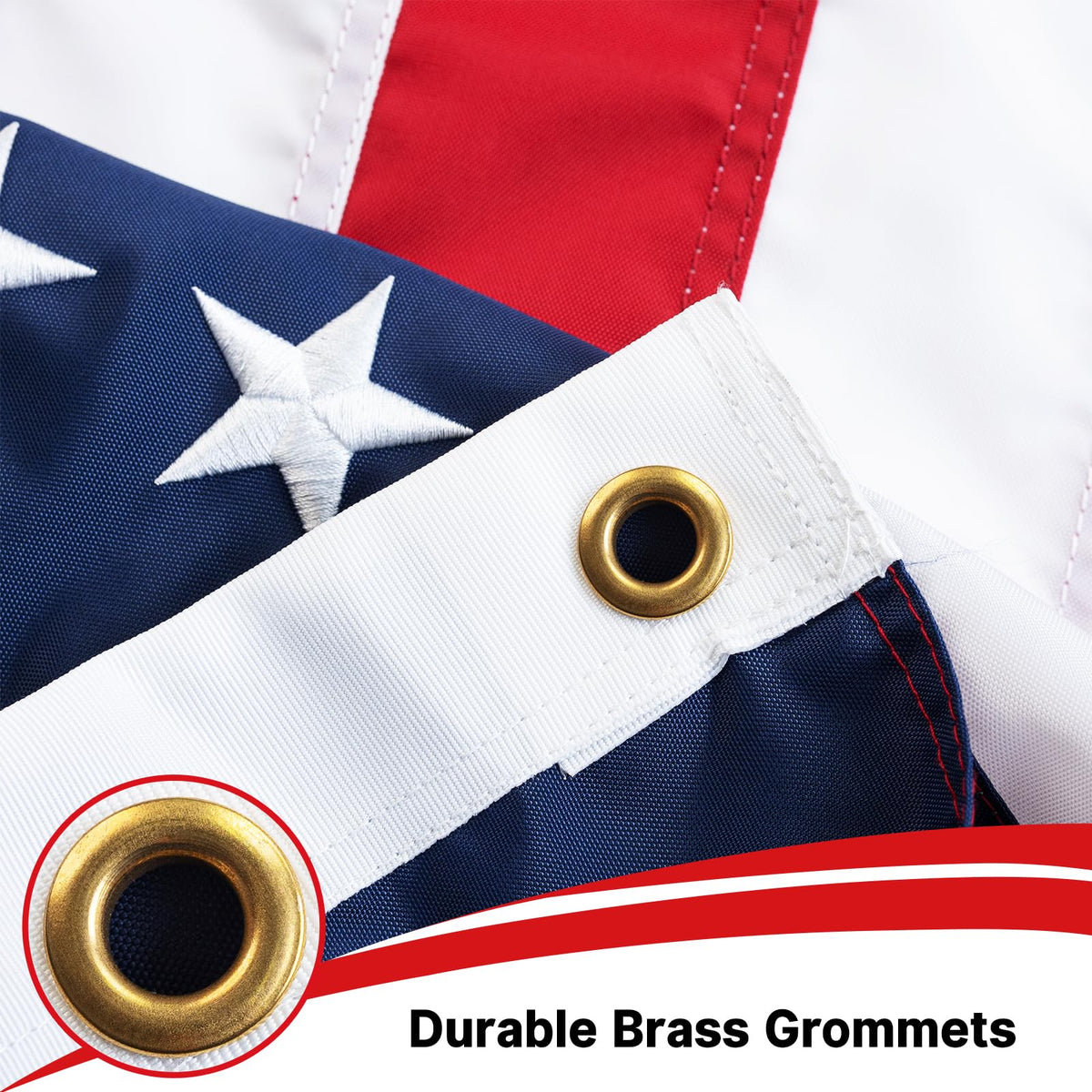 Flagolden reinforced tail stitching enhances outdoor durability.