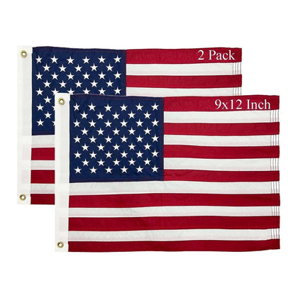 FLAGPARK American flag with embroidered stars for outdoor display