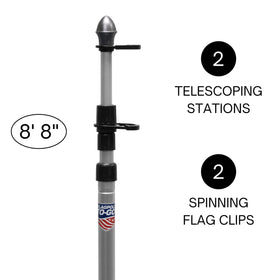 Flagpole-To-Go collapsed to 4 feet for easy transport and storage.