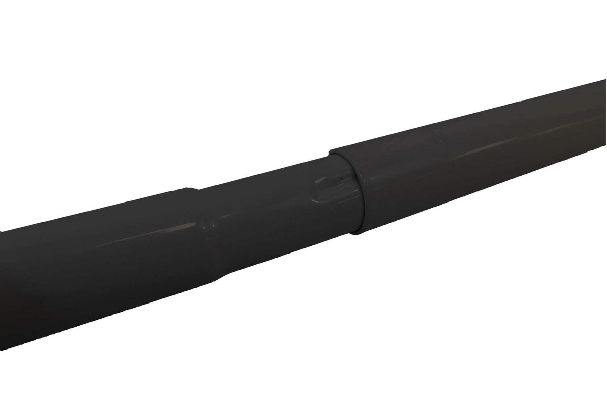 Flags Importer one-inch diameter pole with black finish for durable display.