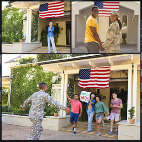 FLAGWIN outdoor flagpole display idea for a bold patriotic focal point.