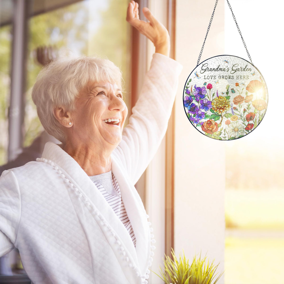 FlagWIX 8 inch suncatcher adds a cheerful focal point to home or garden