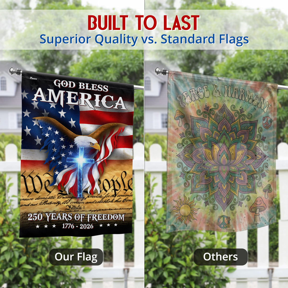 Durable polyester FLAGWIX flag materials for outdoor use