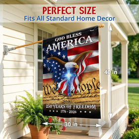 FLAGWIX American 250 Years eagle flag back side with double sided visibility