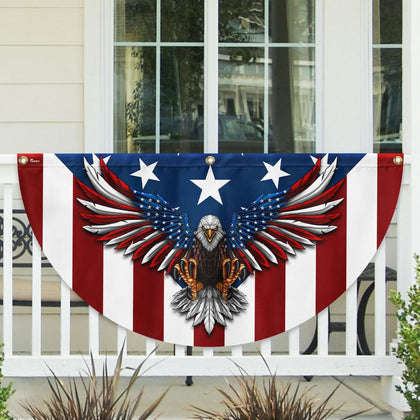 FLAGWIX American flag featuring a patriotic eagle, ideal for outdoor display.