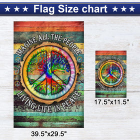 FLAGWIX American Flag-Peace Sign flag double-sided design readable from both sides.