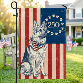 FLAGWIX American German Shepherd flag, double-sided outdoor display for garden pride