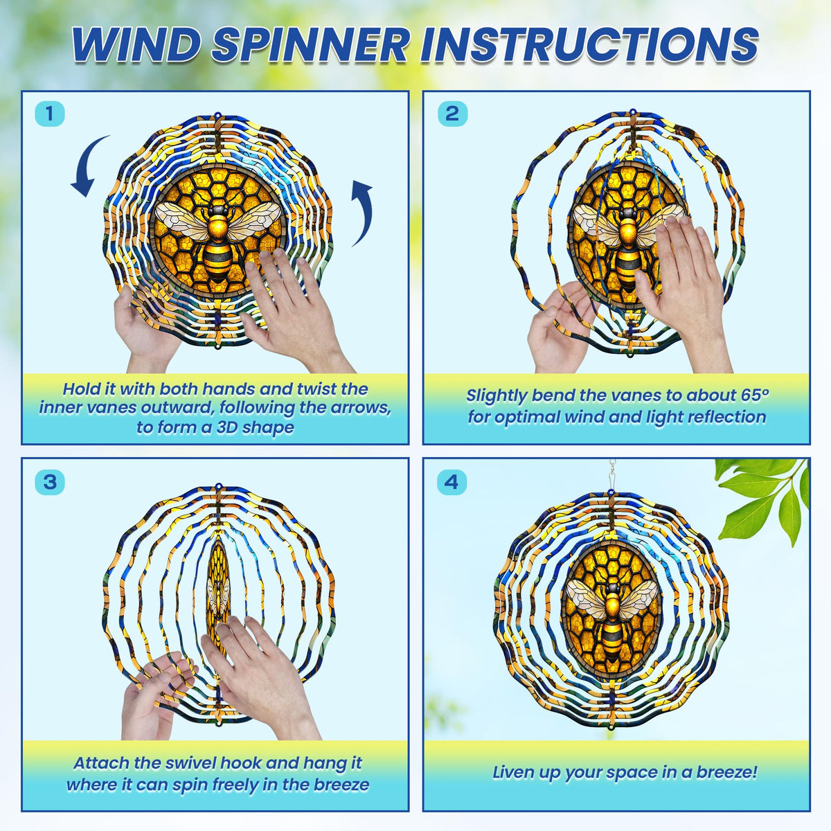FLAGWIX Bee Wind Spinner makes a thoughtful gift for decor lovers.