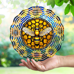 FLAGWIX Bee Wind Spinner swirling movement catches light and adds lively ambience.