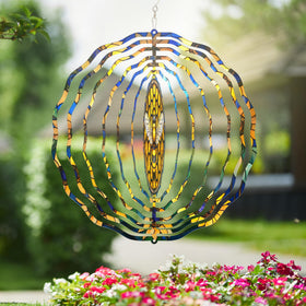 FLAGWIX Bee Wind Spinner yard decor highlights kinetic motion on patios and gardens.