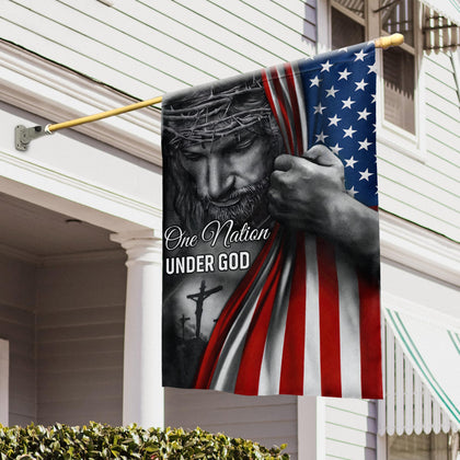 Flagwix Christian Patriot flag in front-view for home display.