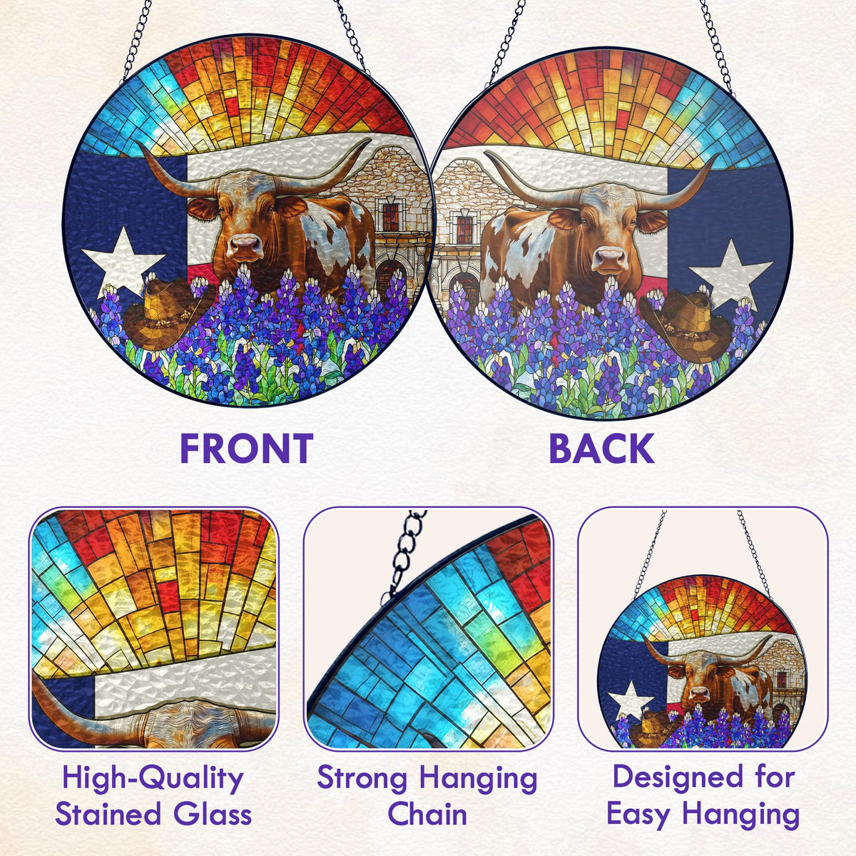 FLAGWIX cowboy hat window decor for Texas inspired rooms