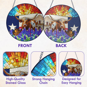 FLAGWIX cowboy hat window decor for Texas inspired rooms