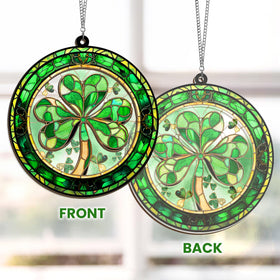 FLAGWIX Shamrock suncatcher brightens indoor windows with calm, decorative light.