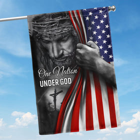 Flagwix heavy-duty polyester flag designed for wind and rain.